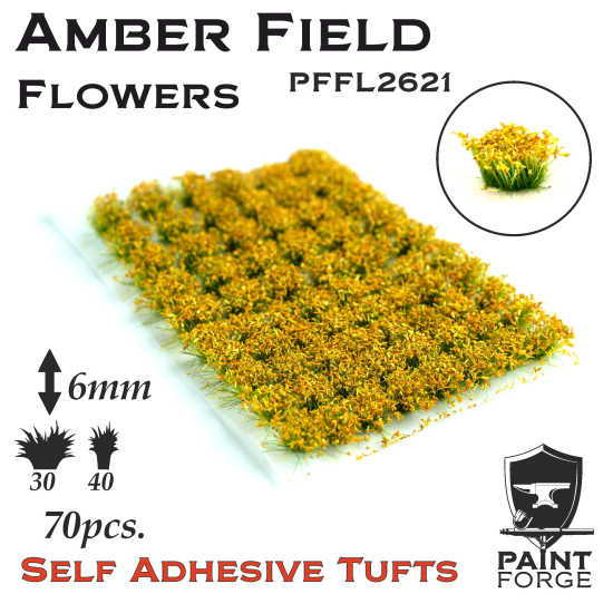 Paint Forge kępki kwiatków Amber field Flowers - 50sztuk / 6mm